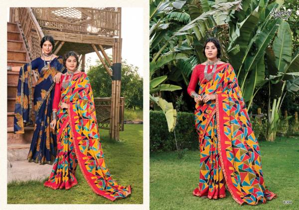 Saroj Aayushi Georgette Printed Regular Wear Latest Saree Collection